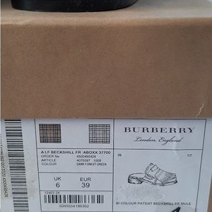 BURBERRY Beckshill Fringe Details Flat Mules size 39